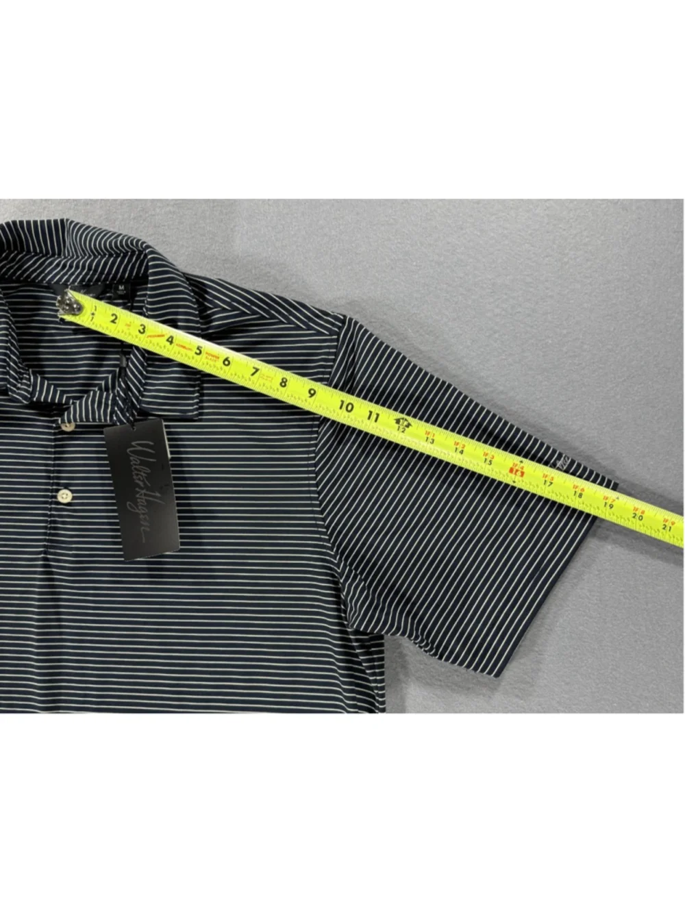 Walter Hagan Mens Navy Striped Polo Size Medium New With Tags Original Price $55